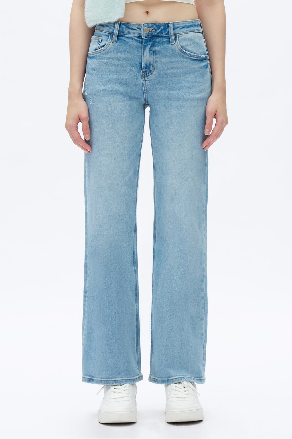 Alsa Wide Leg Distressed Jeans