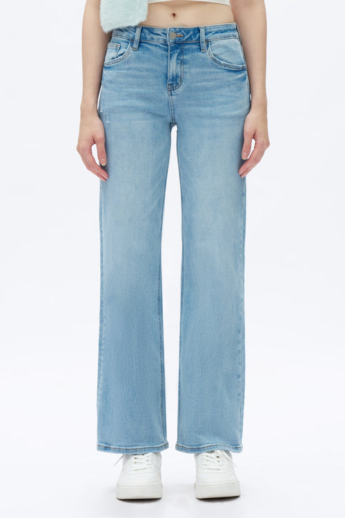 Alsa Wide Leg Distressed Jeans