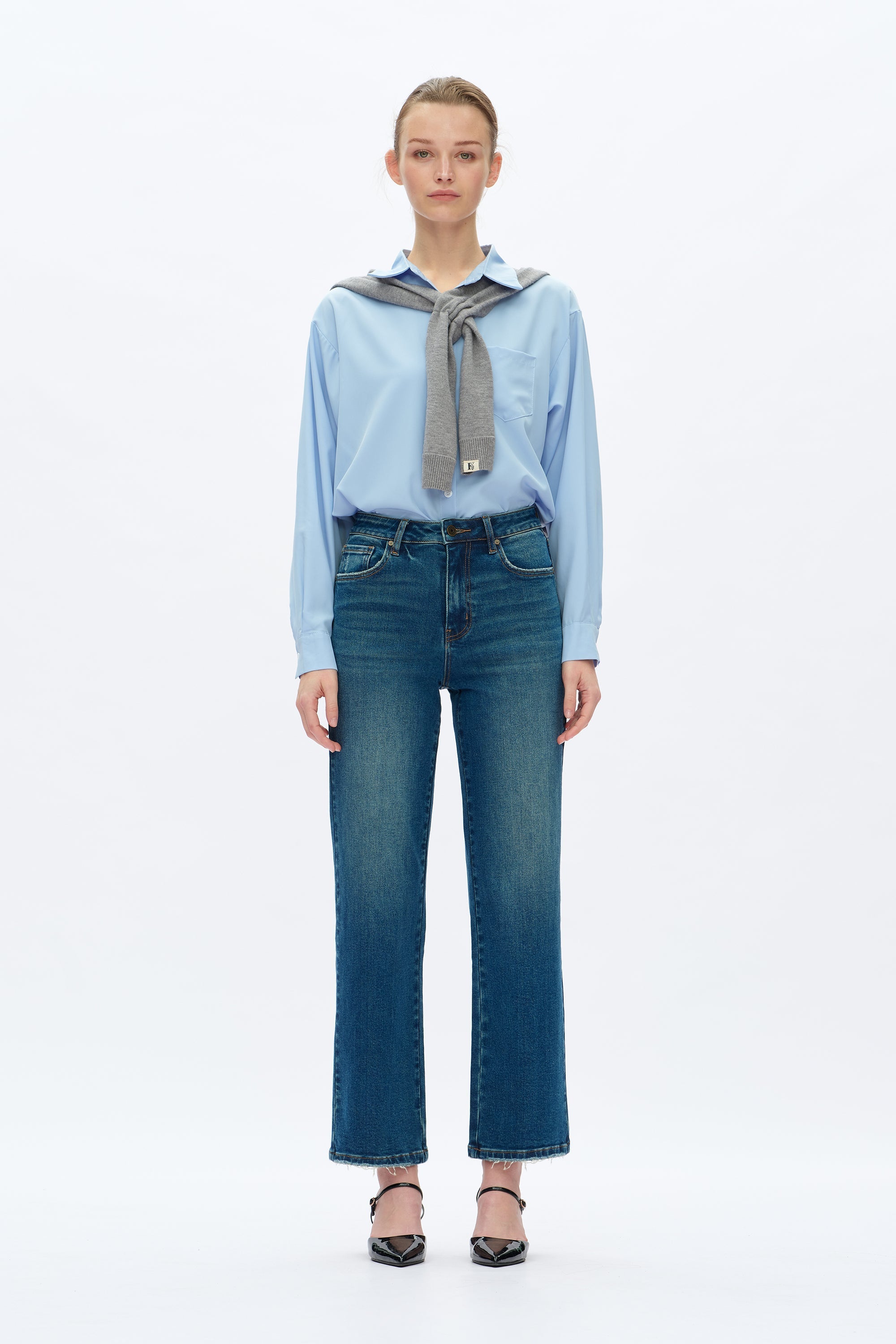 High Rise Vintage Straight Jeans