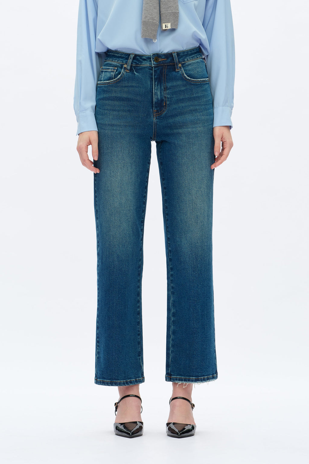 High Rise Vintage Straight Jeans