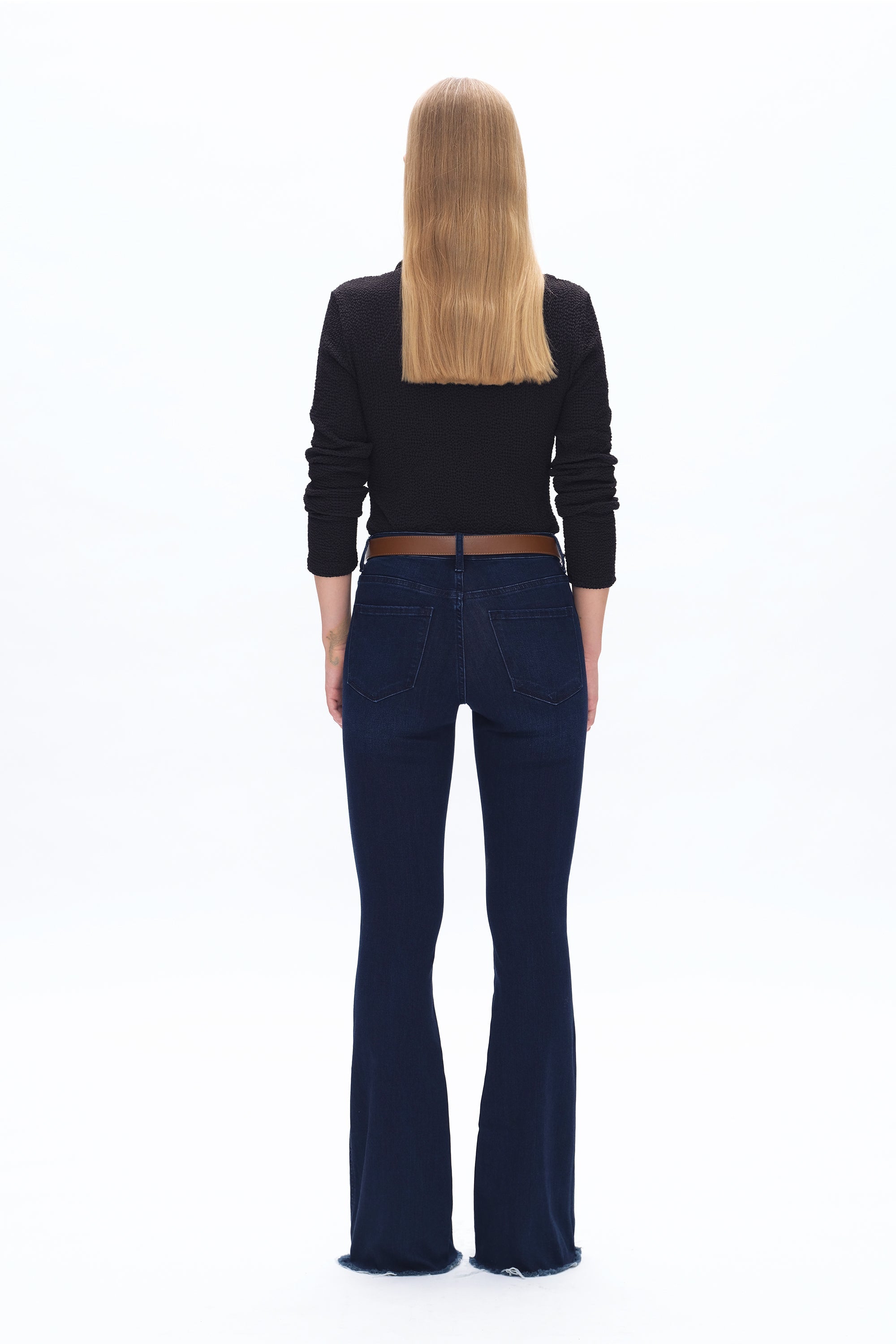 Dark Wash Flare Denim Jeans