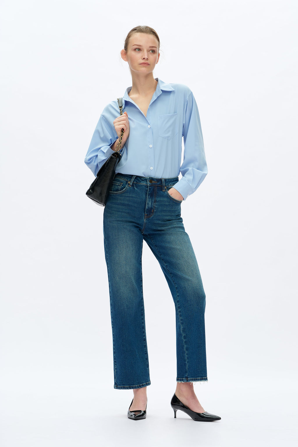 High Rise Vintage Straight Jeans