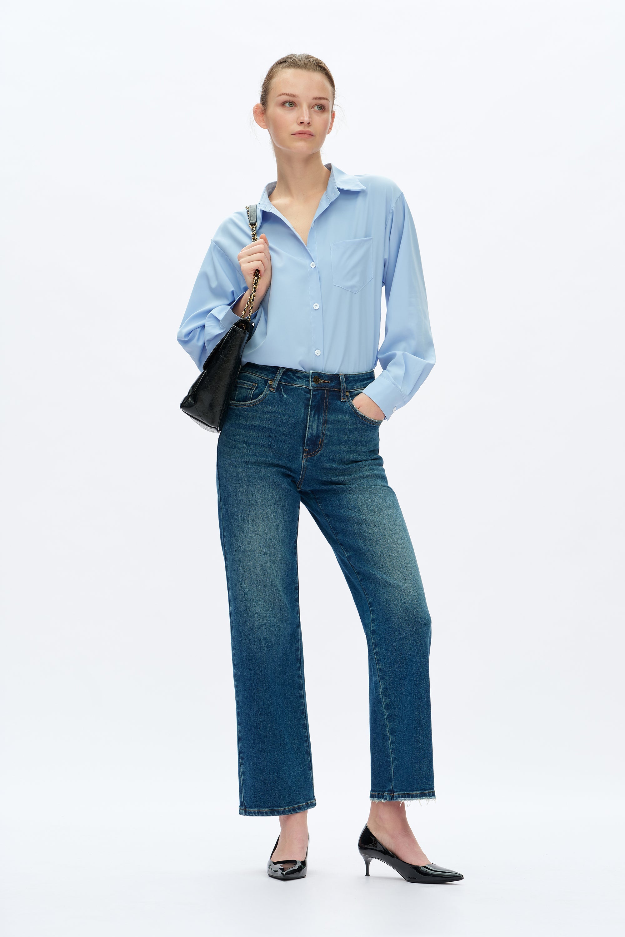 High Rise Vintage Straight Jeans